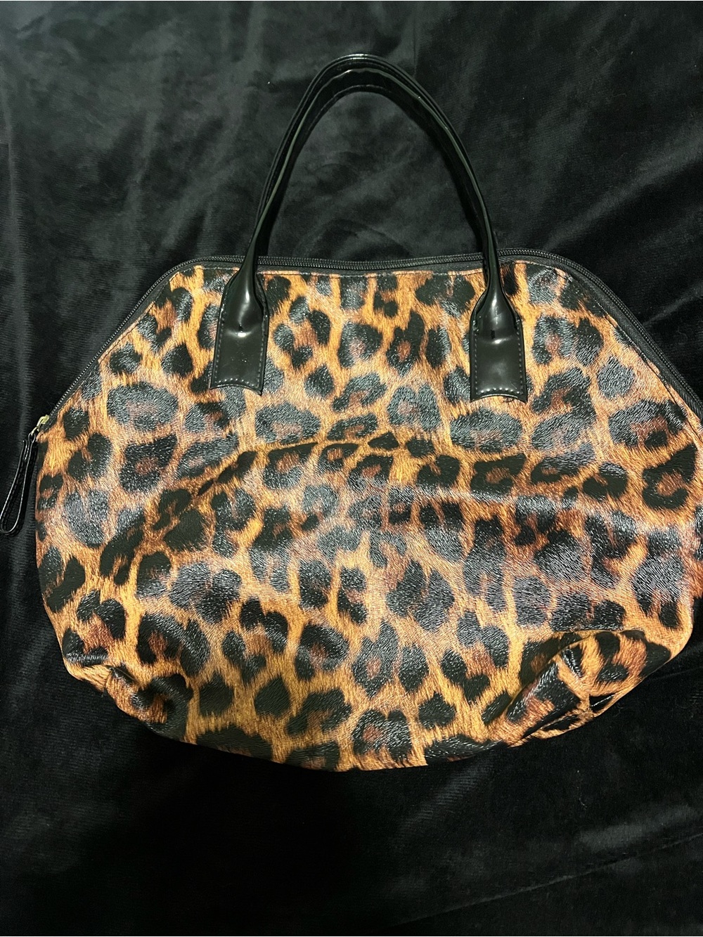 Elizabeth Arden Leopard Print Cosmetic Tote - Black Trim